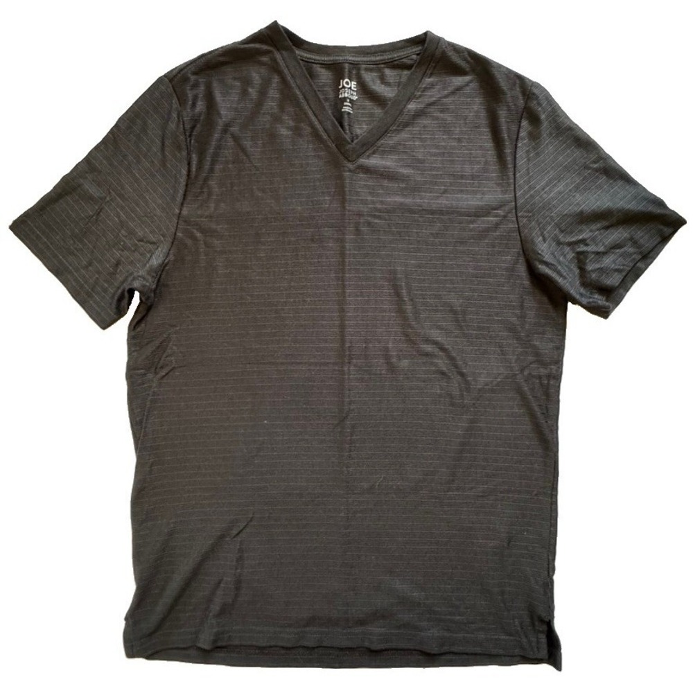 Joe Joseph Abboud V Neck Tee Shirt Men's Size Small Black